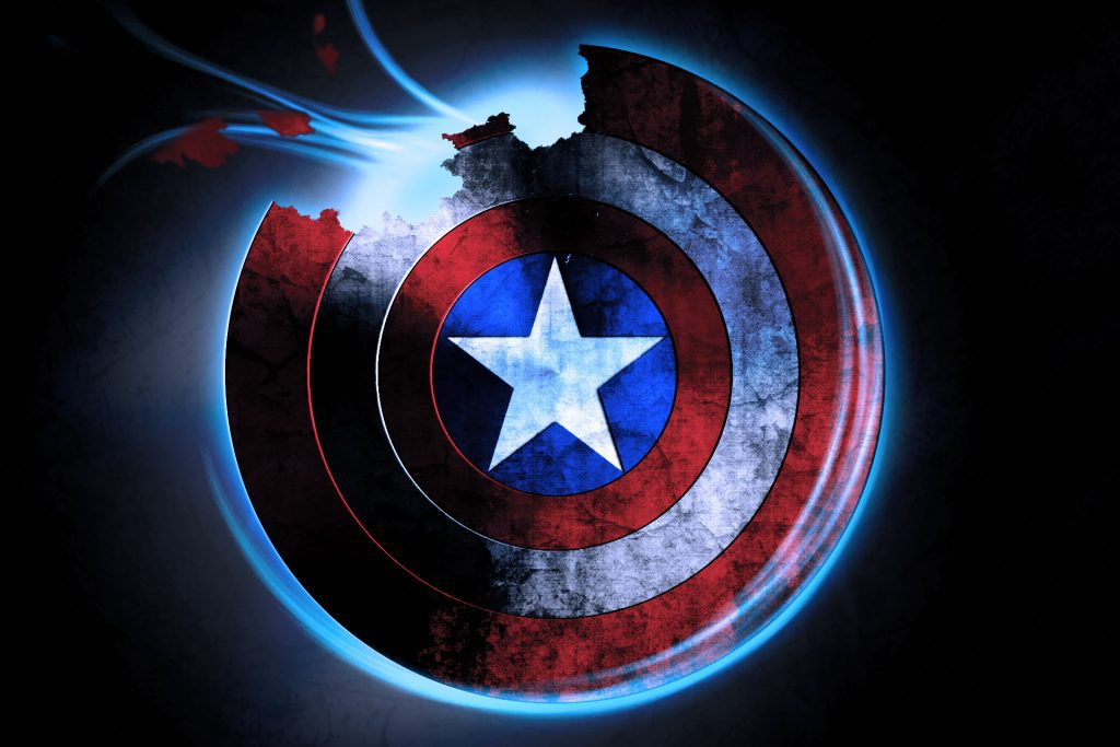 Broken captain america shield