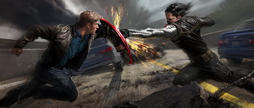 Captain america vs winter soldier