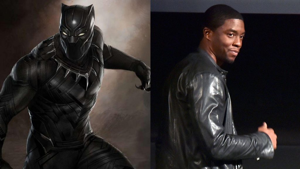 Chadwick boseman as the black panther marvel