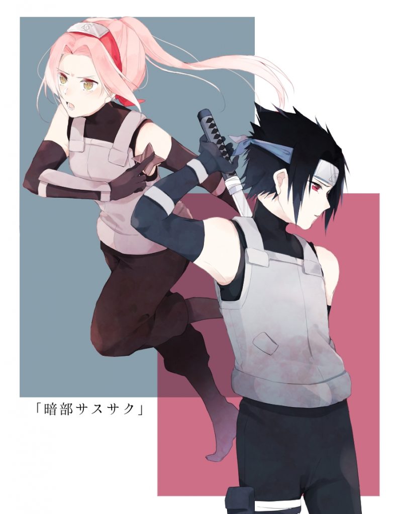 Sasuke in shippuden with sakura