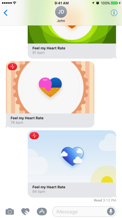 Cardiograph for imessage