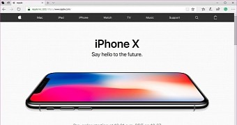 It s all about the iphone x right now on apple s official website