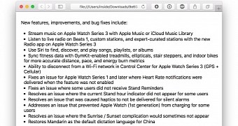 Leaked watchos 4 1 release notes confirm music streaming on apple watch series 3