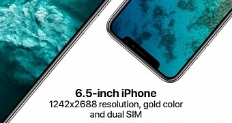 Apple reportedly working on 6 5 inch iphone x plus with dual sim and gold color