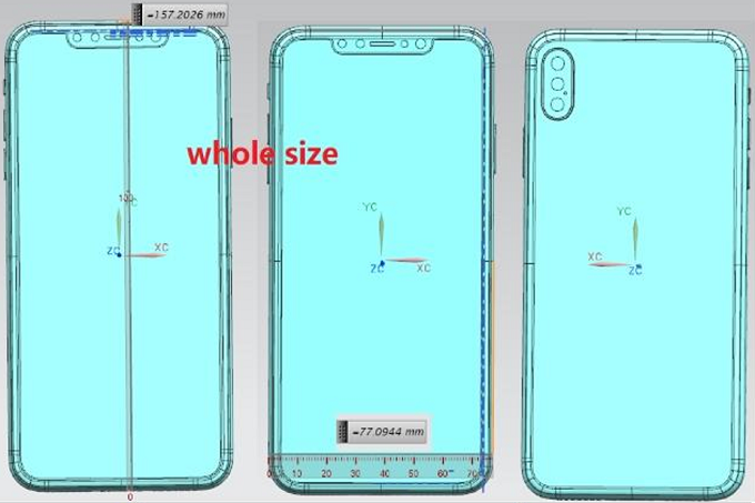 Iphone x plus schematics leak reveal three cameras on the back 521487 2