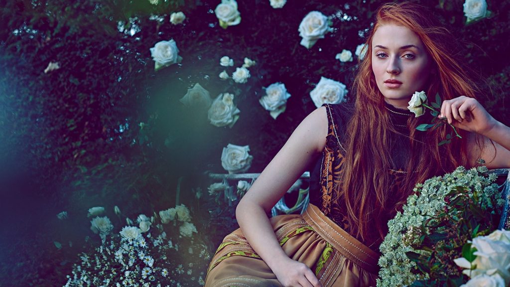 Sophie turner with flower