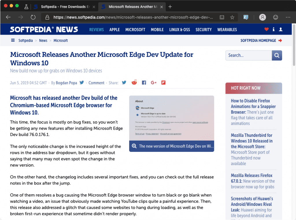 Microsoft edge browser for mac gets a dark theme 526300 3