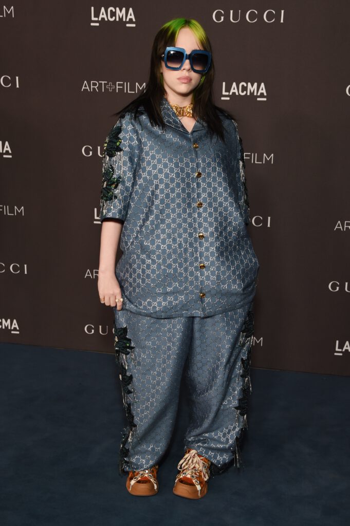 Billie eilish silk gucci outfit scaled