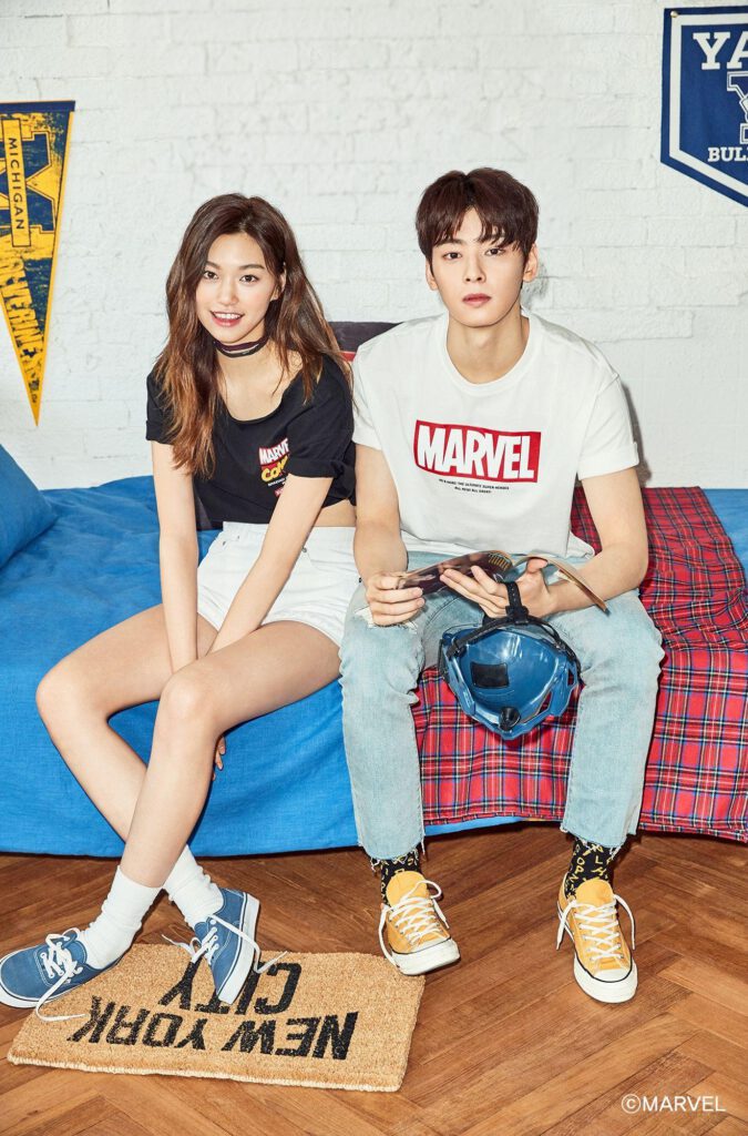 Doyeon wearing marvel