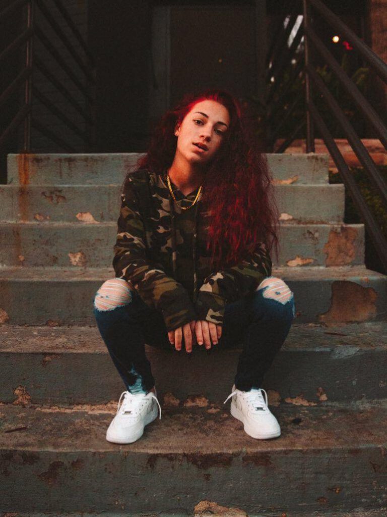 Bhad bhabie wearing nike white airforce 1