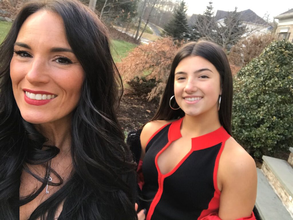 Charli with her mom