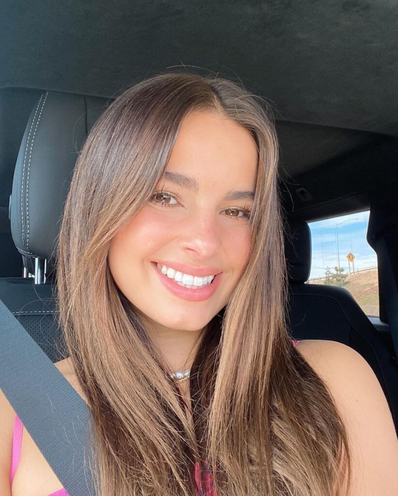 In car smiling