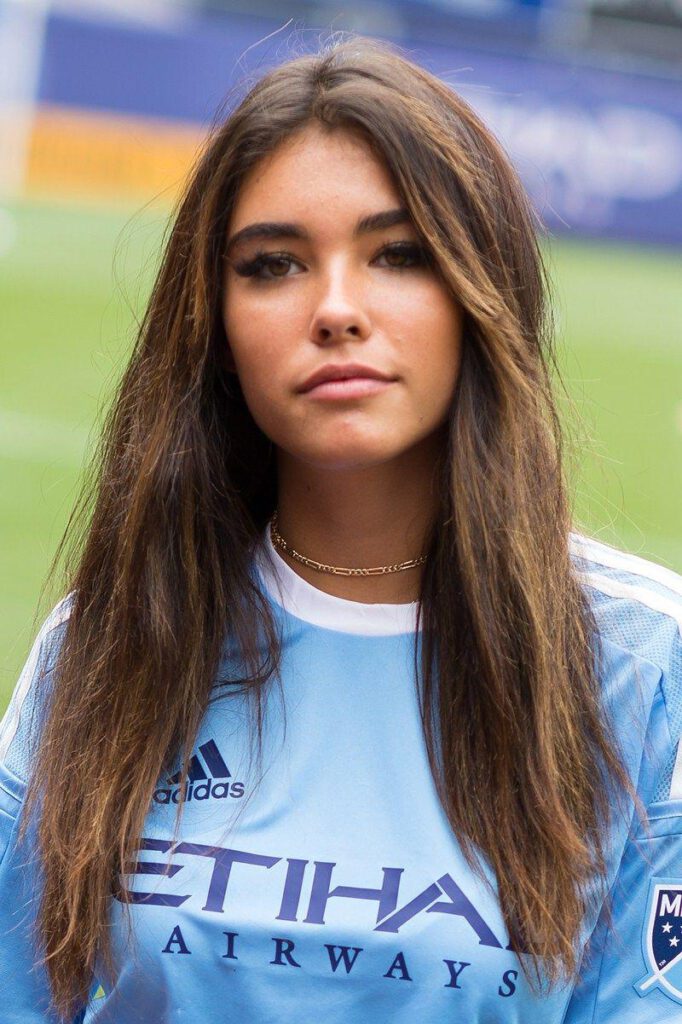 Madison beer wearing soccer jersey