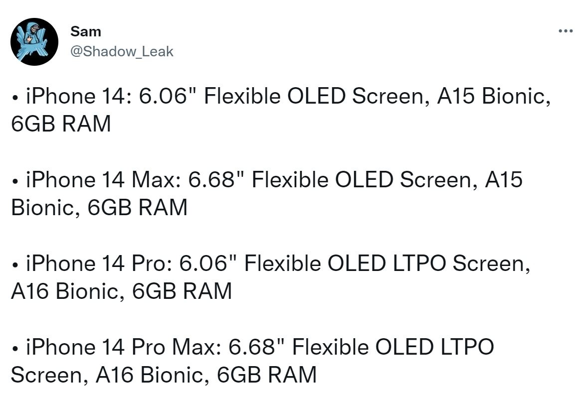 Iphone 14 specifications leaked no surprise 535078 2