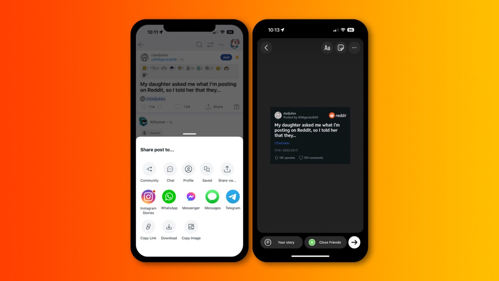 Reddit adds rich previews for content shared in imessage and