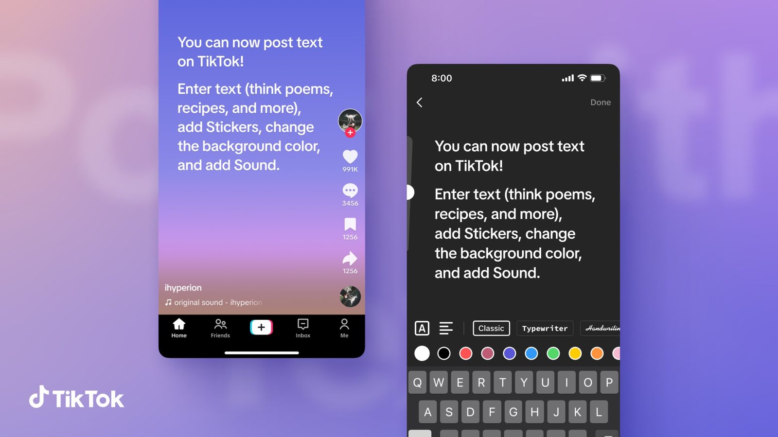 After videos and photos tiktok now lets users share texts