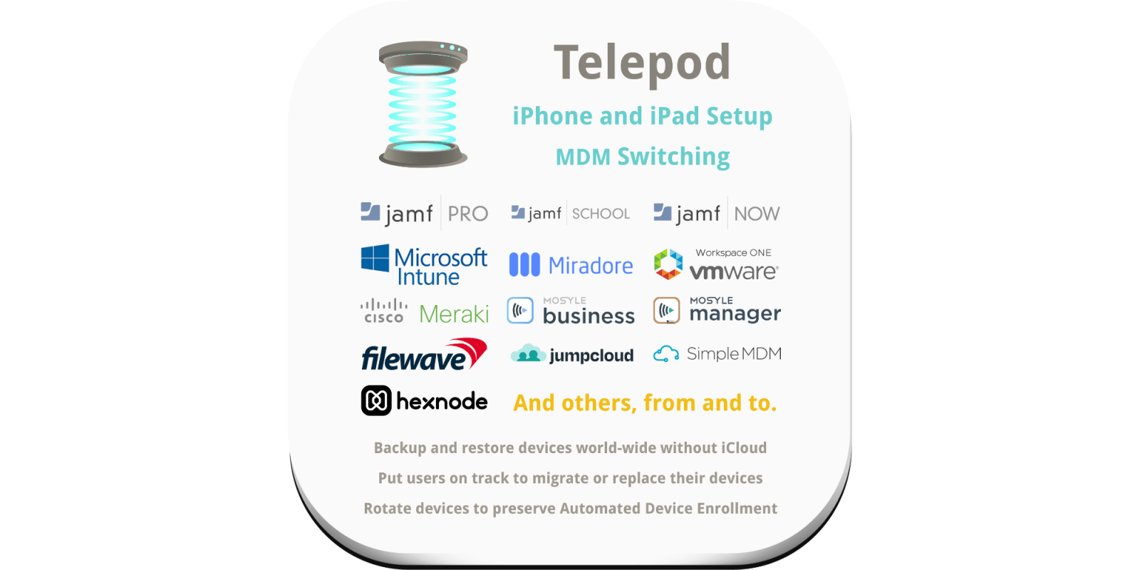 Apple @ work telepod makes moving mdm vendors a breeze