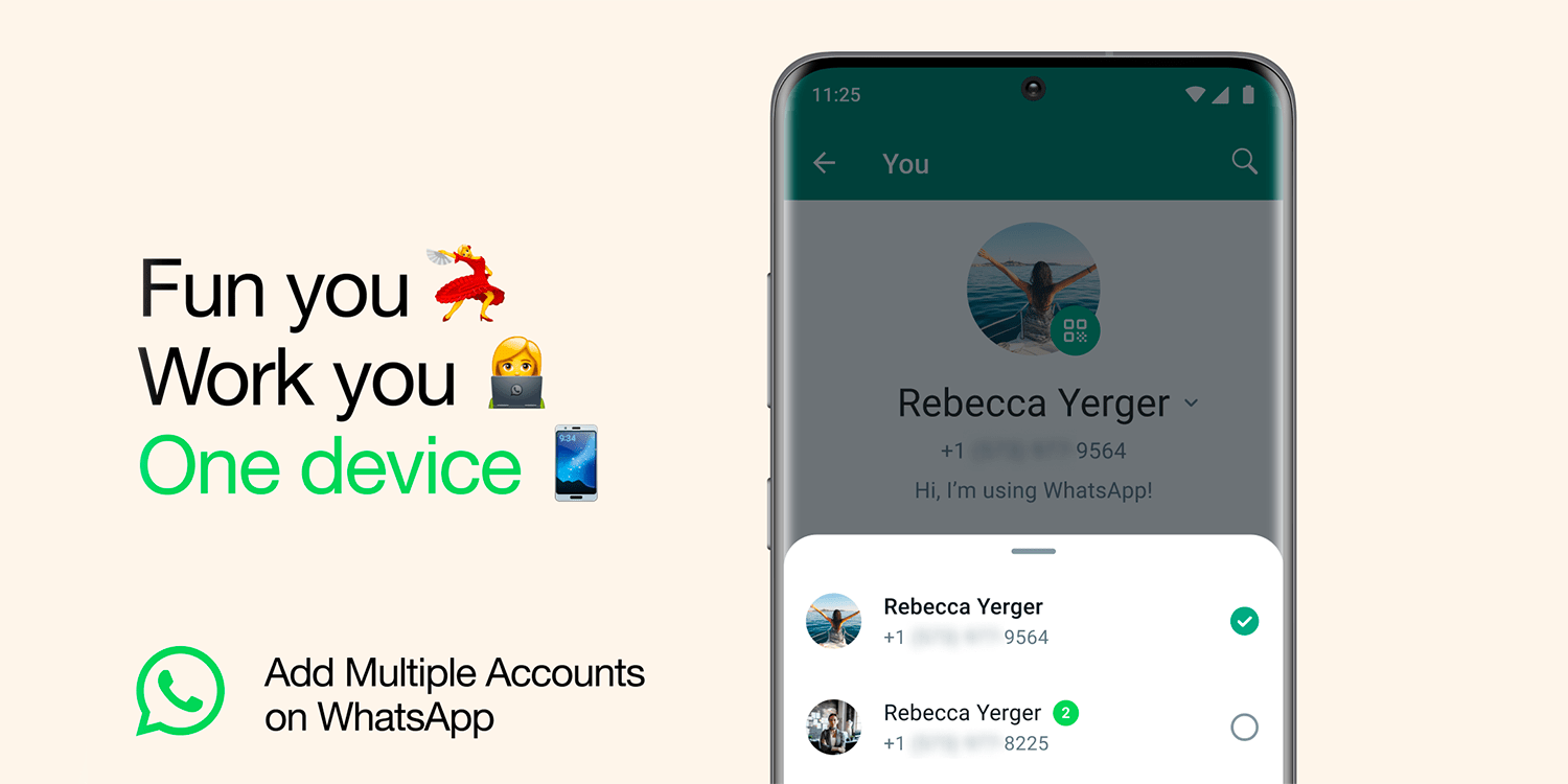 Two whatsapp accounts on one phone now rolling out
