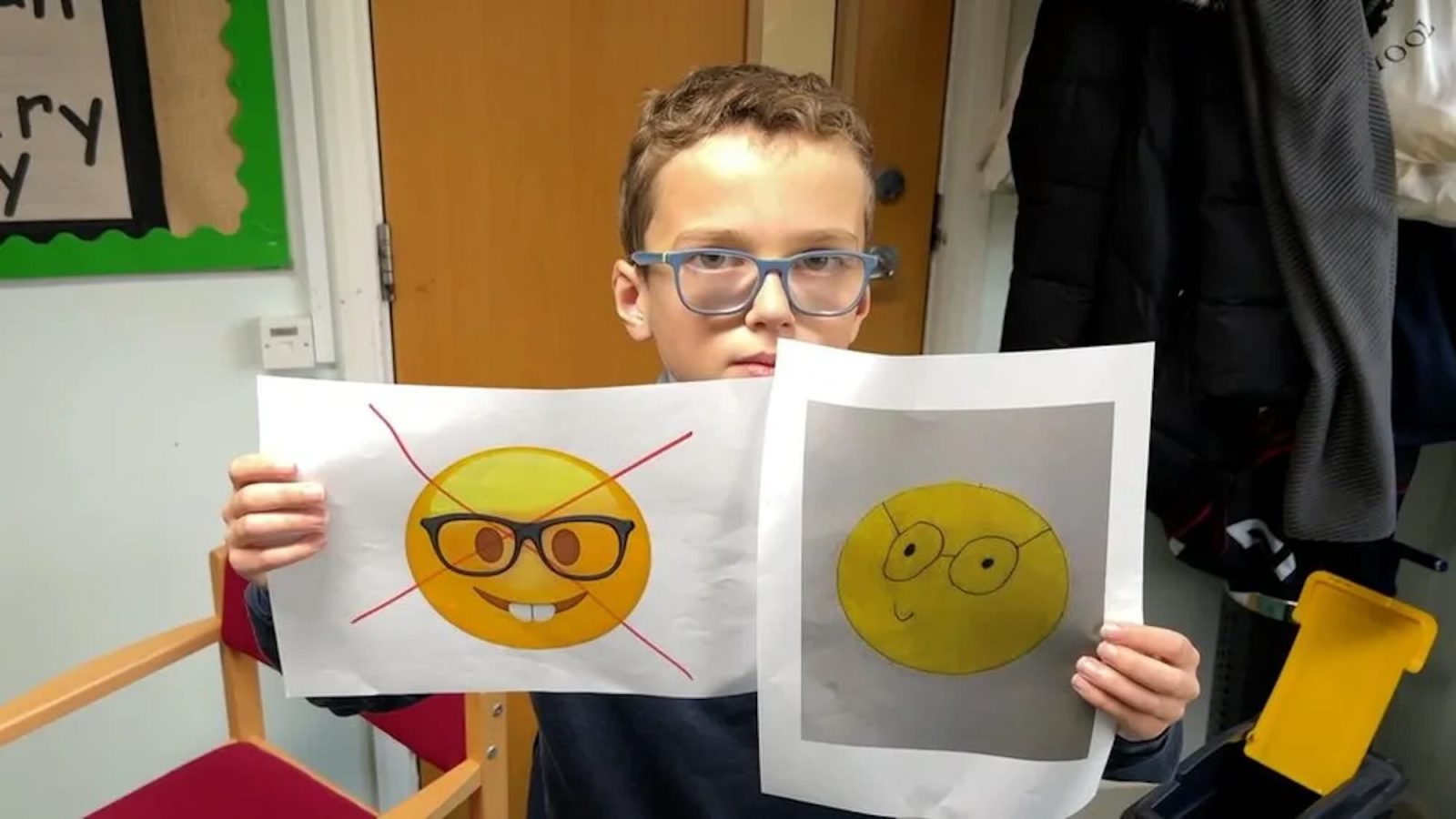 10 year old teddy petitions apple to redesign the ‘nerd face emoji