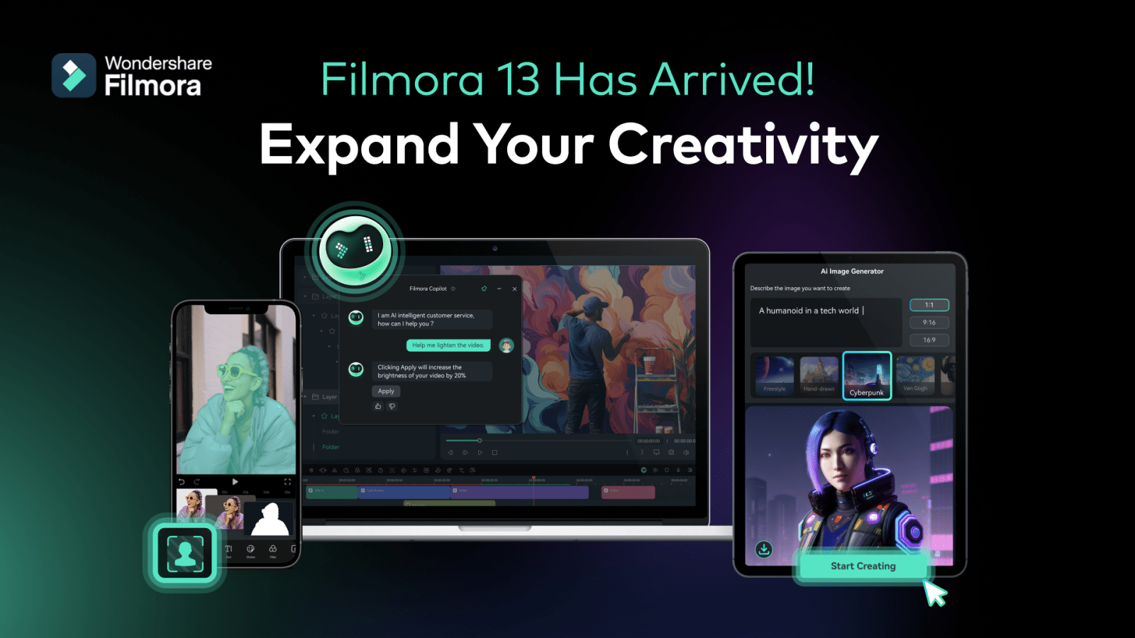 Filmora 13s new ai features aim to be your one stop