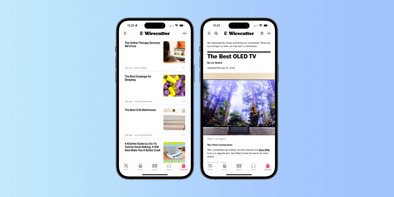 Wirecutter content now available in apple news for free.webp